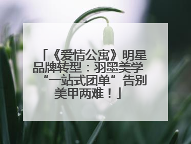 《爱情公寓》明星品牌转型：羽墨美学“一站式团单”告别美甲两难！