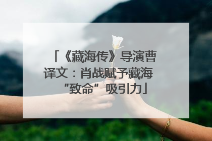 《藏海传》导演曹译文：肖战赋予藏海“致命”吸引力