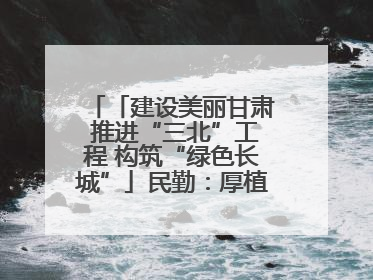 「建设美丽甘肃 推进“三北”工程 构筑“绿色长城”」民勤：厚植生态底色 筑牢绿色屏障