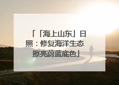 「海上山东」日照：修复海洋生态 擦亮蔚蓝底色