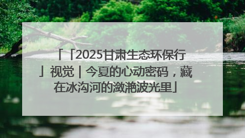 「2025甘肃生态环保行」视觉｜今夏的心动密码，藏在冰沟河的潋滟波光里