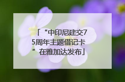 “中印尼建交75周年主题借记卡”在雅加达发布