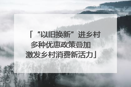 “以旧换新”进乡村 多种优惠政策叠加 激发乡村消费新活力