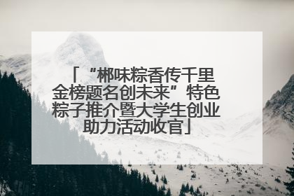 “郴味粽香传千里 金榜题名创未来”特色粽子推介暨大学生创业助力活动收官