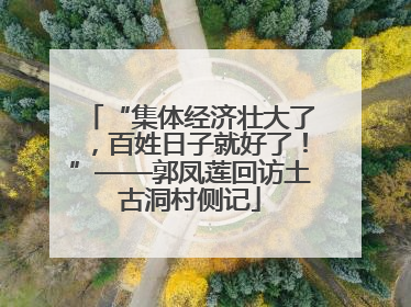 “集体经济壮大了，百姓日子就好了！”——郭凤莲回访土古洞村侧记