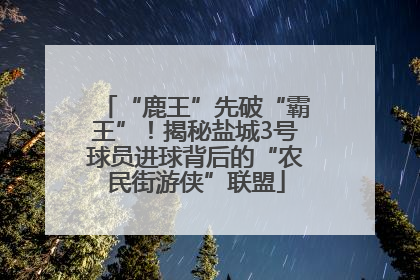 “鹿王”先破“霸王”！揭秘盐城3号球员进球背后的“农民街游侠”联盟