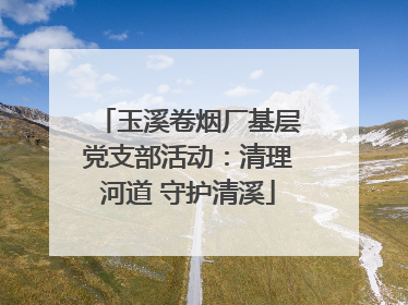 玉溪卷烟厂基层党支部活动：清理河道 守护清溪