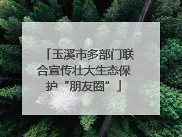玉溪市多部门联合宣传壮大生态保护“朋友圈”
