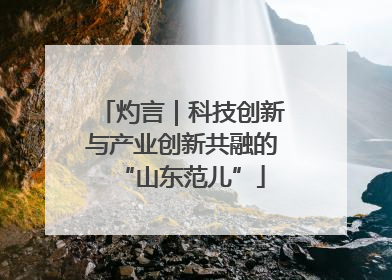 灼言｜科技创新与产业创新共融的“山东范儿”