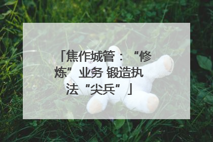 焦作城管：“修炼”业务 锻造执法“尖兵”