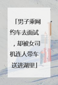 男子乘网约车去面试，却被女司机连人带车送进湖里