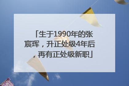 生于1990年的张宸珲，升正处级4年后，再有正处级新职