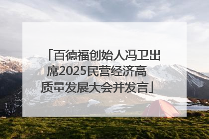百德福创始人冯卫出席2025民营经济高质量发展大会并发言