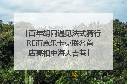 百年胡同遇见法式骑行 RE而意乐卡克联名首店亮相中海大吉巷