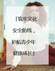筑牢文化安全防线，护航青少年健康成长
