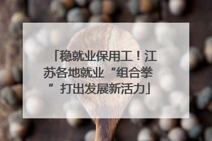 稳就业保用工！江苏各地就业“组合拳”打出发展新活力