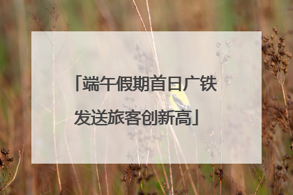 端午假期首日广铁发送旅客创新高