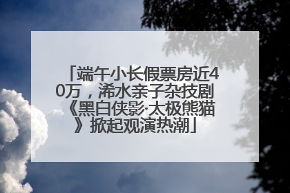 端午小长假票房近40万，浠水亲子杂技剧《黑白侠影·太极熊猫》掀起观演热潮