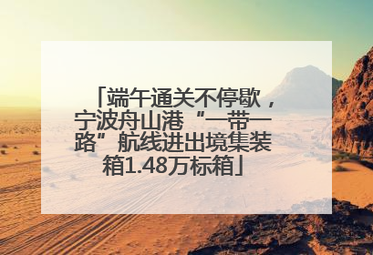 端午通关不停歇，宁波舟山港“一带一路”航线进出境集装箱1.48万标箱