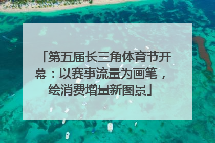 第五届长三角体育节开幕：以赛事流量为画笔，绘消费增量新图景