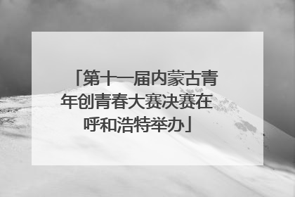 第十一届内蒙古青年创青春大赛决赛在呼和浩特举办