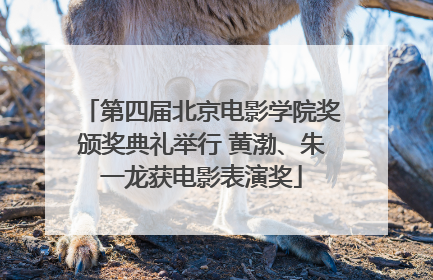 第四届北京电影学院奖颁奖典礼举行 黄渤、朱一龙获电影表演奖