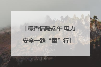粽香情暖端午 电力安全一路“童”行