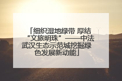 细织湿地绿带 厚结“文旅明珠”——中法武汉生态示范城挖掘绿色发展新动能