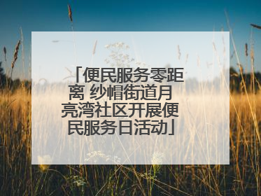 便民服务零距离 纱帽街道月亮湾社区开展便民服务日活动