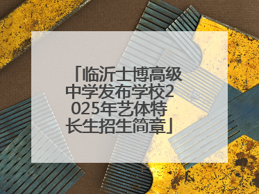 临沂士博高级中学发布学校2025年艺体特长生招生简章