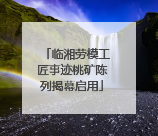 临湘劳模工匠事迹桃矿陈列揭幕启用