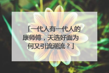 一代人有一代人的康师傅，天选好面为何又引流潮流？