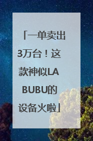 一单卖出3万台！这款神似LABUBU的设备火啦
