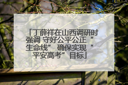 丁薛祥在山西调研时强调 守好公平公正“生命线” 确保实现“平安高考”目标