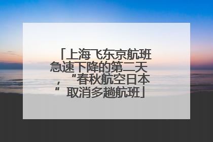 上海飞东京航班急速下降的第二天，“春秋航空日本”取消多趟航班