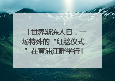 世界渐冻人日，一场特殊的“红毯仪式”在黄浦江畔举行