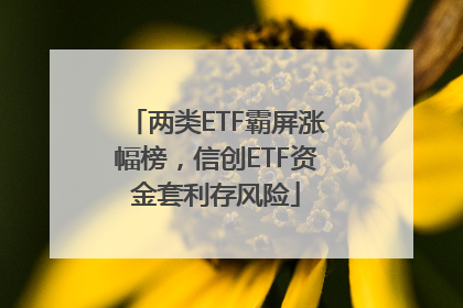 两类ETF霸屏涨幅榜，信创ETF资金套利存风险