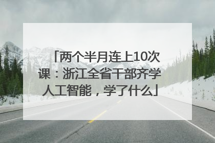 两个半月连上10次课：浙江全省干部齐学人工智能，学了什么