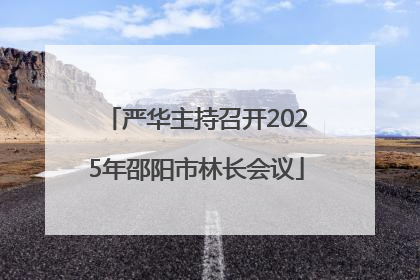 严华主持召开2025年邵阳市林长会议