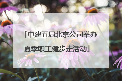 中建五局北京公司举办夏季职工健步走活动