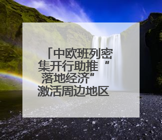 中欧班列密集开行助推“落地经济” 激活周边地区发展新动能