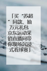 买“苏超”同款、抽万元礼包 京东运动采销直播间带你现场沉浸式看球赛