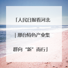 人民日报看河北｜邢台特色产业集群向“新”而行