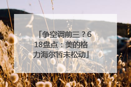 争空调前三？618盘点：美的格力海尔暂未松动