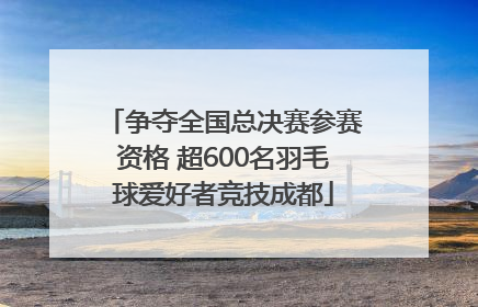 争夺全国总决赛参赛资格 超600名羽毛球爱好者竞技成都