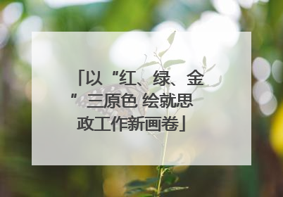 以“红、绿、金”三原色 绘就思政工作新画卷