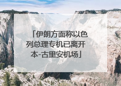 伊朗方面称以色列总理专机已离开本-古里安机场