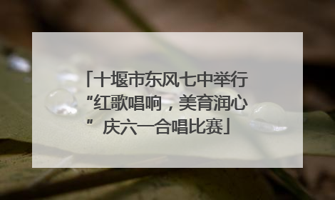 十堰市东风七中举行“红歌唱响，美育润心”庆六一合唱比赛