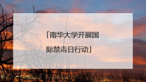南华大学开展国际禁毒日行动