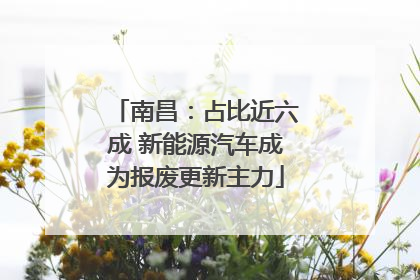 南昌：占比近六成 新能源汽车成为报废更新主力